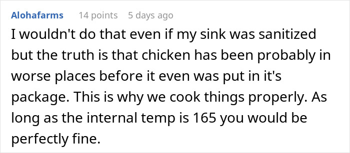 “I Didn’t Want Her Getting Sick”: Woman Loses Appetite After Seeing How Her MIL Prepares Chicken “I Didn’t Want Her Getting Sick”: Woman Loses Appetite After Seeing How Her MIL Prepares Chicken