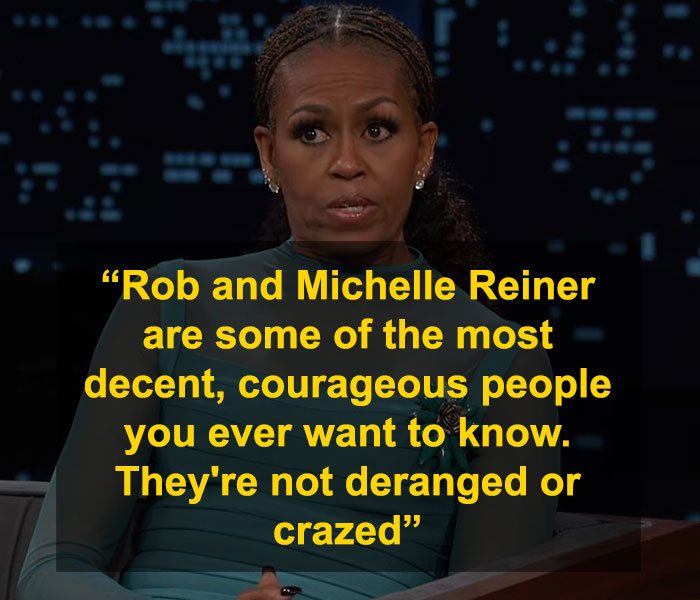 Michelle Obama Breaks Her Silence After Trump Blames The Rob Reiner Tragedy On Fake Syndrome