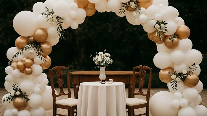 I Make Engagement Balloon Arches Look Premium