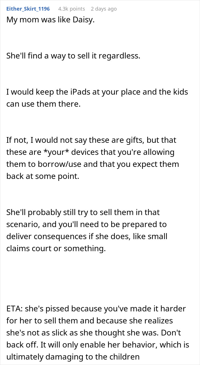 DIL Keeps Selling Kids’ Expensive Toys For Cash, Mad As MIL Gifts Them Password Protected iPads DIL Keeps Selling Kids’ Expensive Toys For Cash, Mad As MIL Gifts Them Password Protected iPads