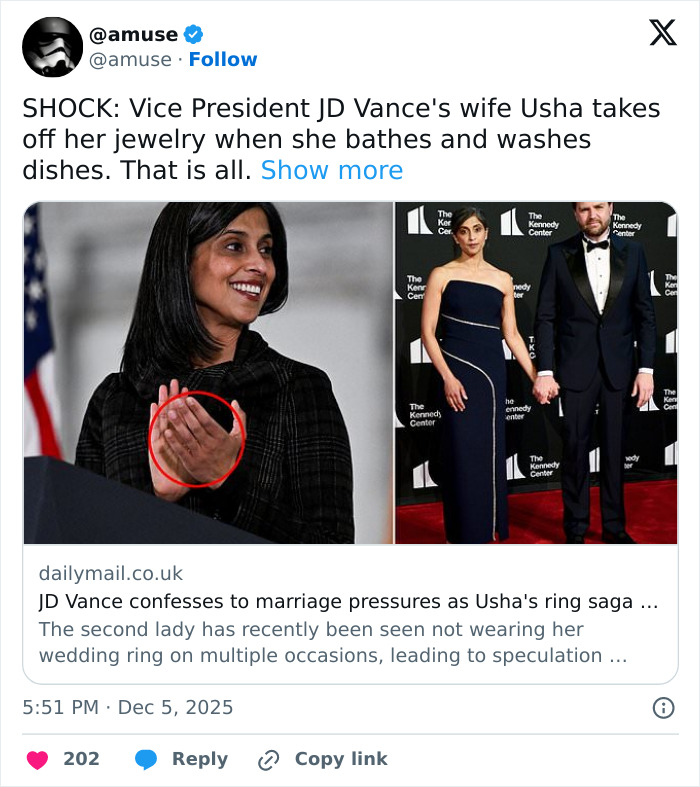 “How Can She Stand Him?”: JD Vance&rsquo;s Wife Usha Breaks Silence On Their Marriage Amid Public Speculation