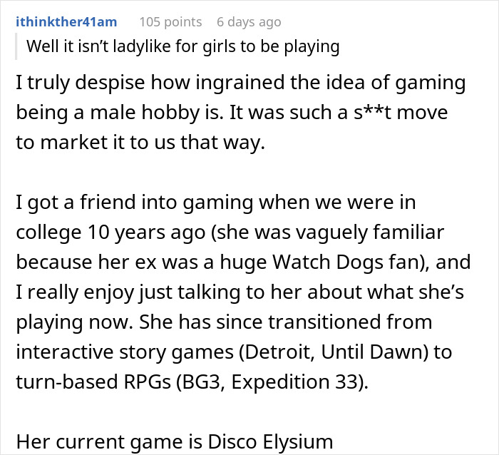Guy Mocks Girlfriend For Playing Video Games To Unwind, Says It “Isn’t Ladylike” Guy Mocks Girlfriend For Playing Video Games To Unwind, Says It “Isn’t Ladylike”