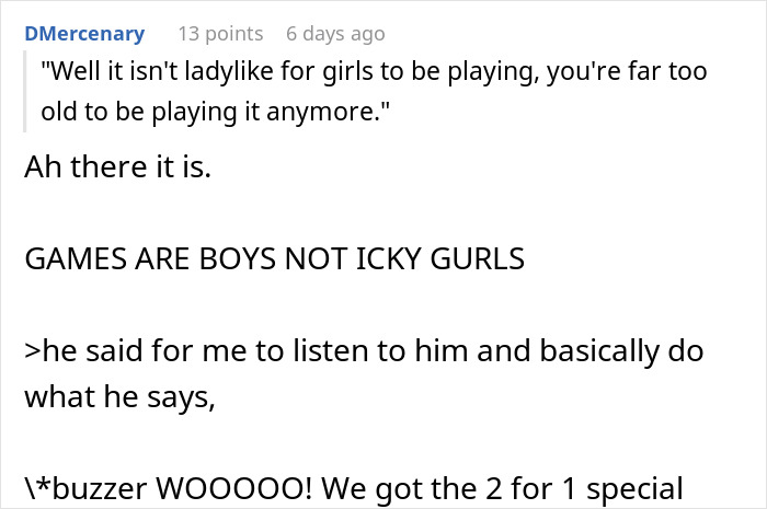 Guy Mocks Girlfriend For Playing Video Games To Unwind, Says It “Isn’t Ladylike” Guy Mocks Girlfriend For Playing Video Games To Unwind, Says It “Isn’t Ladylike”