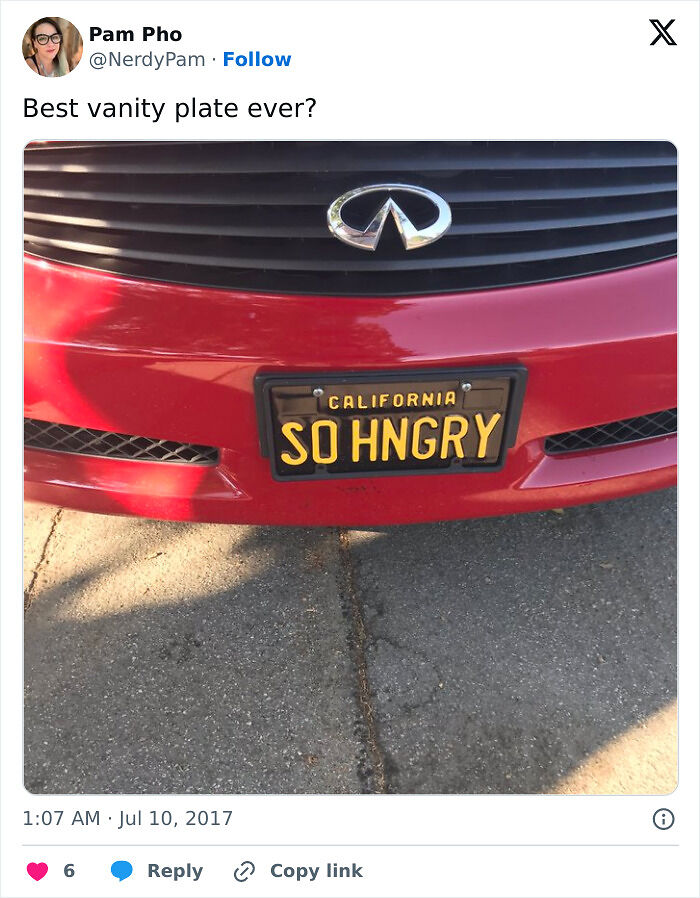 74 Hilarious Personalized License Plates That Made Strangers Do Double Takes