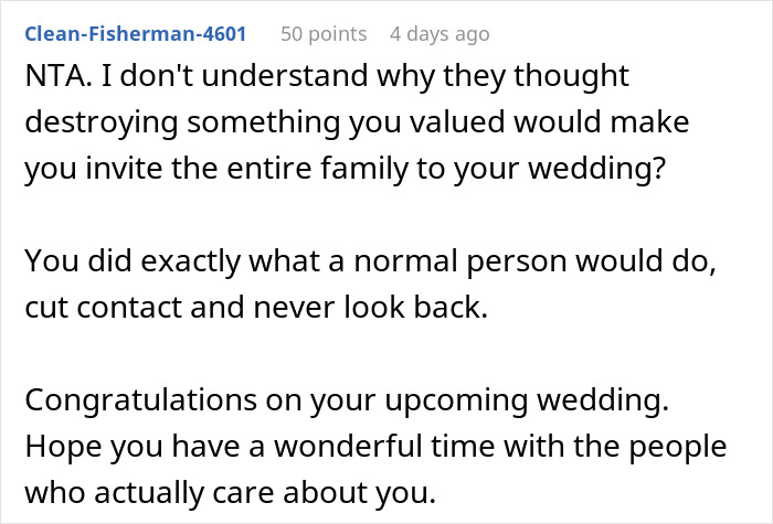 Man Cuts Off Parents After Their Revenge In Response To Him Planning A Small Wedding