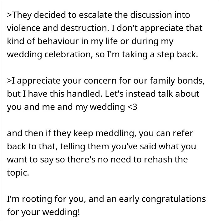 Man Cuts Off Parents After Their Revenge In Response To Him Planning A Small Wedding