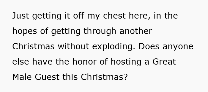 Woman Calls Out Men Who Feel Entitled To Do Nothing During Christmas Woman Calls Out Men Who Feel Entitled To Do Nothing During Christmas