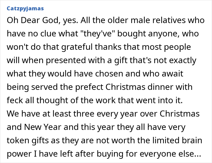 Woman Calls Out Men Who Feel Entitled To Do Nothing During Christmas Woman Calls Out Men Who Feel Entitled To Do Nothing During Christmas
