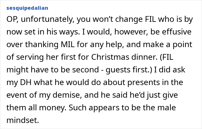 Woman Calls Out Men Who Feel Entitled To Do Nothing During Christmas Woman Calls Out Men Who Feel Entitled To Do Nothing During Christmas