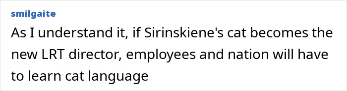 Lithuania Nears Law Requiring Lawmaker&rsquo;s Cat&rsquo;s Consent to Fire National Broadcaster Head