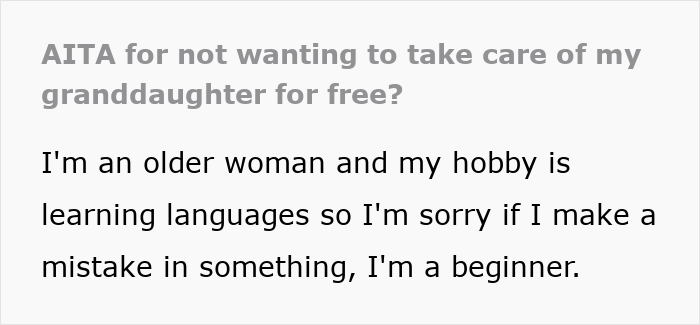 Entitled Woman Only Visits Parents When She Wants Them To Babysit, Gets Offended When Called Out