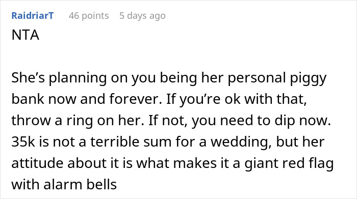 Groom Ends Relationship Over Debt And Clashing Values After Fiancée Demands He Pay $35k For Wedding Groom Ends Relationship Over Debt And Clashing Values After Fiancée Demands He Pay $35k For Wedding