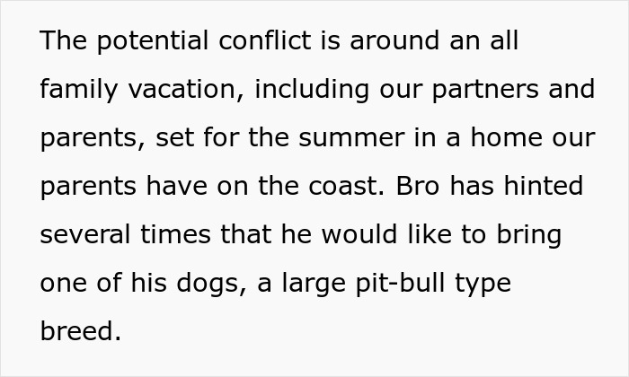 New Mom Politely Nopes Out Of Family Vacay After Bro Insists His Pit Bull Is Fine Around Her Baby New Mom Politely Nopes Out Of Family Vacay After Bro Insists His Pit Bull Is Fine Around Her Baby