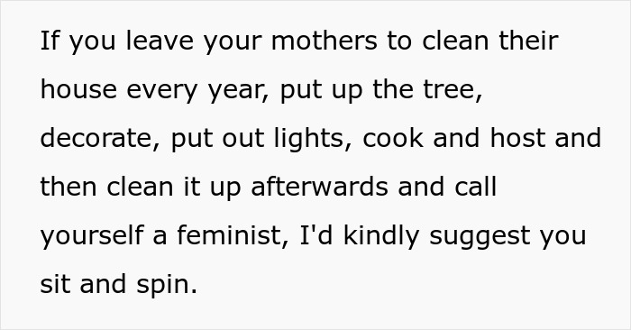 &ldquo;You Do Not Deserve Christmas&rdquo;: Woman Drags Adults Who Claim Feminism While Leaving Moms To Do All The Labor