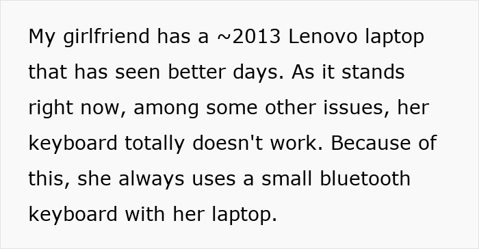 Man Lends Girlfriend A Spare Keyboard, Her Reaction Makes Him Dump Her