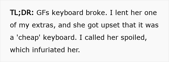 Man Lends Girlfriend A Spare Keyboard, Her Reaction Makes Him Dump Her