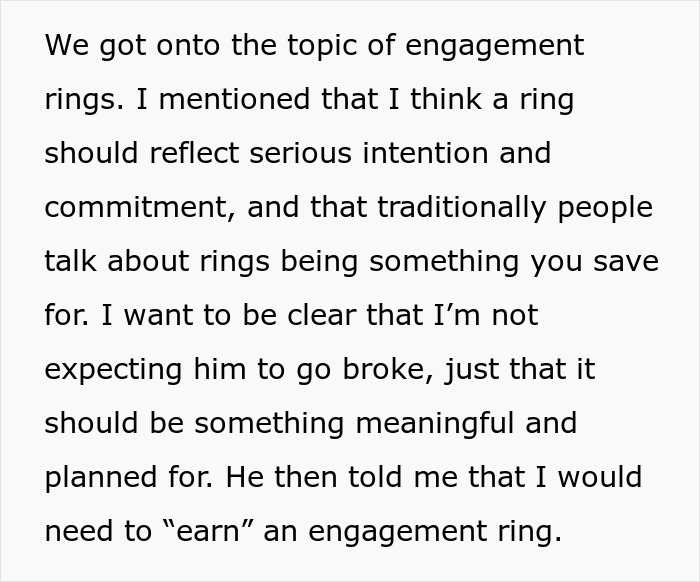 Man Tells Girlfriend She Must &ldquo;Earn&rdquo; An Engagement Ring After 4.5 Years Together, Drama Ensues