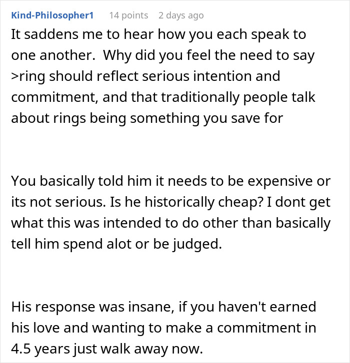 Man Tells Girlfriend She Must &ldquo;Earn&rdquo; An Engagement Ring After 4.5 Years Together, Drama Ensues