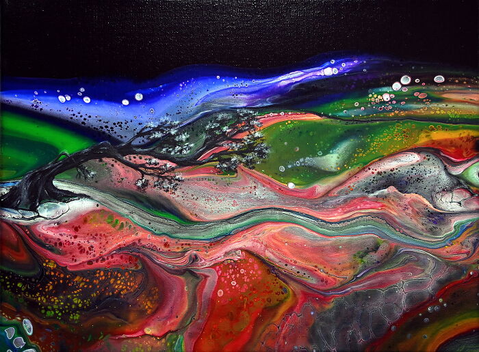 Resilience In Every Color: My Dramatic Rainbow Fluid Art