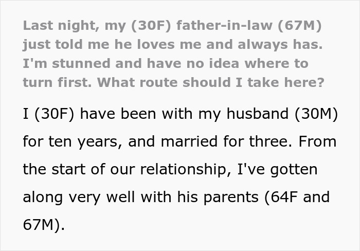 Woman Totally Shocked By FIL&rsquo;s Unexpected Love Confession, Feels Lost After He Asks Her Not To Tell