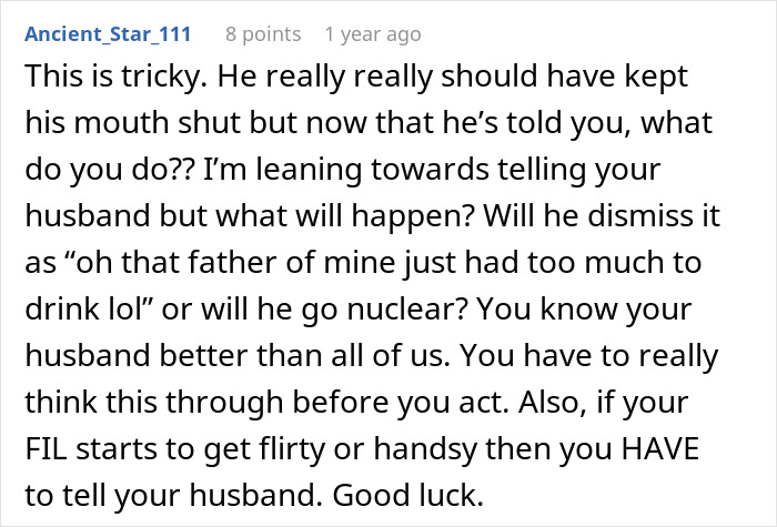 Woman Totally Shocked By FIL&rsquo;s Unexpected Love Confession, Feels Lost After He Asks Her Not To Tell