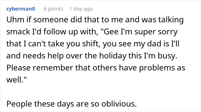 “Stated Like It Was Obvious”: Woman Thinks She’s Entitled To Day Off On Christmas Because Of Kids “Stated Like It Was Obvious”: Woman Thinks She’s Entitled To Day Off On Christmas Because Of Kids