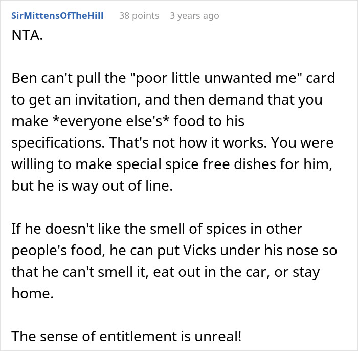 Picky Eater Demands Brother&rsquo;s In-Laws Change Entire Christmas Menu For Him, Gets A Reality Check