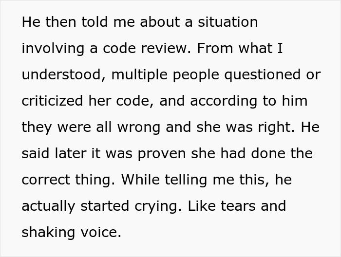 GF Thinks BF Is Being Absurd After He Comes Home Whining About Female Coworker’s Bad Review GF Thinks BF Is Being Absurd After He Comes Home Whining About Female Coworker’s Bad Review