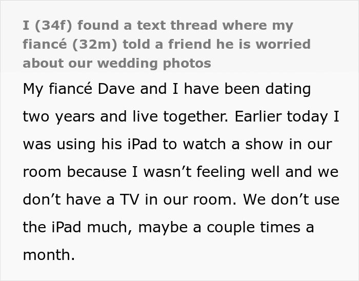 Guy Tells Friend He’s Worried About Wedding Photos Because Of Fianc&eacute;e’s Looks, Regrets It Dearly