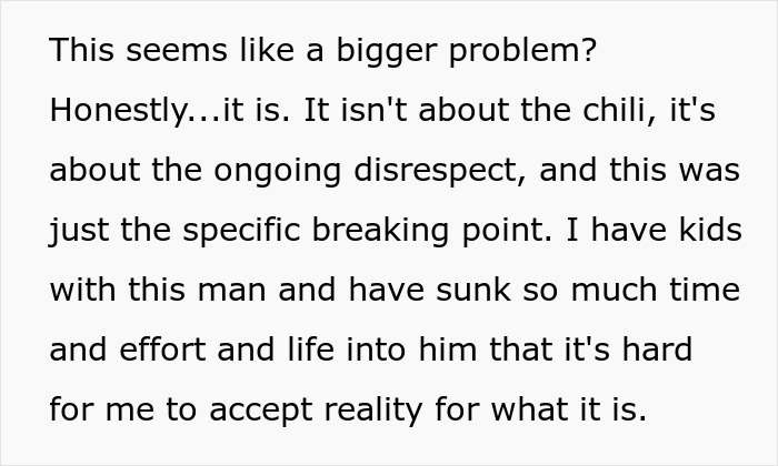 Woman Dumps An Entire Pot Of Chili After BF Ruins It For Her, Considers Throwing Him Out Too