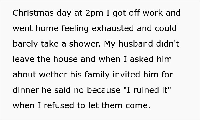 Nurse Warns In-Laws She Won&rsquo;t Host Christmas, They Act Surprised When There&rsquo;s No Celebration