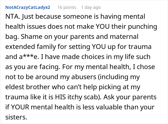 “AITAH For Refusing To Spend Christmas At Home If My Sister Is Released From Her Eating Disorder Clinic?” “AITAH For Refusing To Spend Christmas At Home If My Sister Is Released From Her Eating Disorder Clinic?”