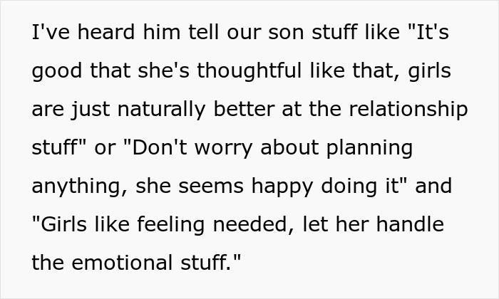 Hubby Teaches Teen Son That Women Should Do All The Emotional Labor, Faces Backlash From Wife Hubby Teaches Teen Son That Women Should Do All The Emotional Labor, Faces Backlash From Wife