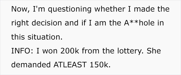 Lottery Winner Refuses To Share The Prize With GF, Dumps Her Because Of Her Demands
