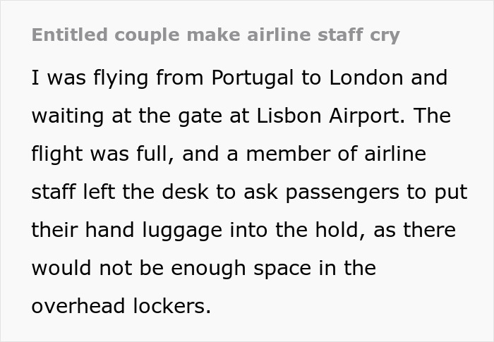 Entitled British Woman Turns Hostile Over Luggage Policy, Ends Up Making An Airline Worker Cry