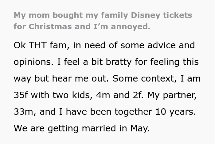 Mom Forces Her Disney Dream Onto Her Family, Daughter Realizes The &ldquo;Gift&rdquo; Comes With Debt And Guilt