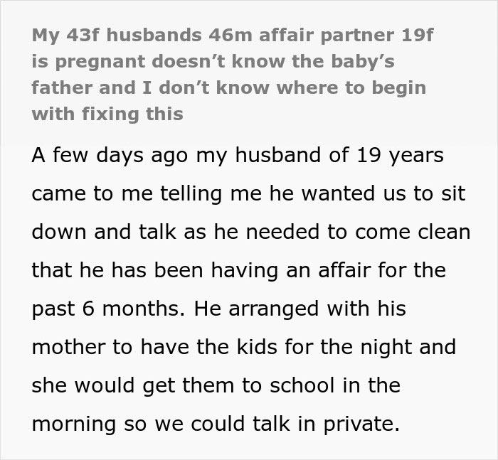 Man Unsure If Affair Partner’s Baby Is His Child Or Grandchild As She’s His Son’s Recent Ex Man Unsure If Affair Partner’s Baby Is His Child Or Grandchild As She’s His Son’s Recent Ex