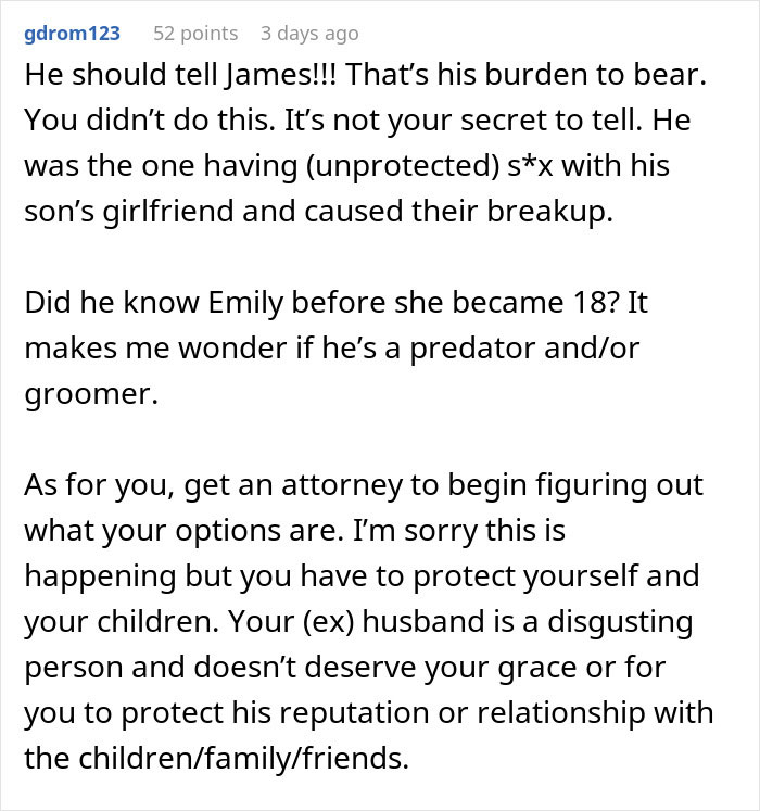 Man Unsure If Affair Partner’s Baby Is His Child Or Grandchild As She’s His Son’s Recent Ex Man Unsure If Affair Partner’s Baby Is His Child Or Grandchild As She’s His Son’s Recent Ex
