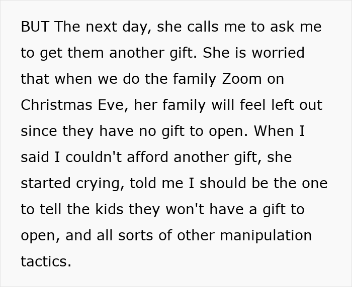 Woman Thinks She Deserves Another Christmas Gift Because She Opened One Early, Gets A Reality Check