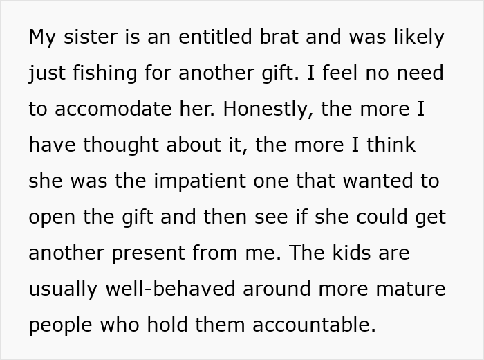 Woman Thinks She Deserves Another Christmas Gift Because She Opened One Early, Gets A Reality Check