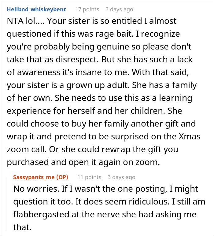 Woman Thinks She Deserves Another Christmas Gift Because She Opened One Early, Gets A Reality Check