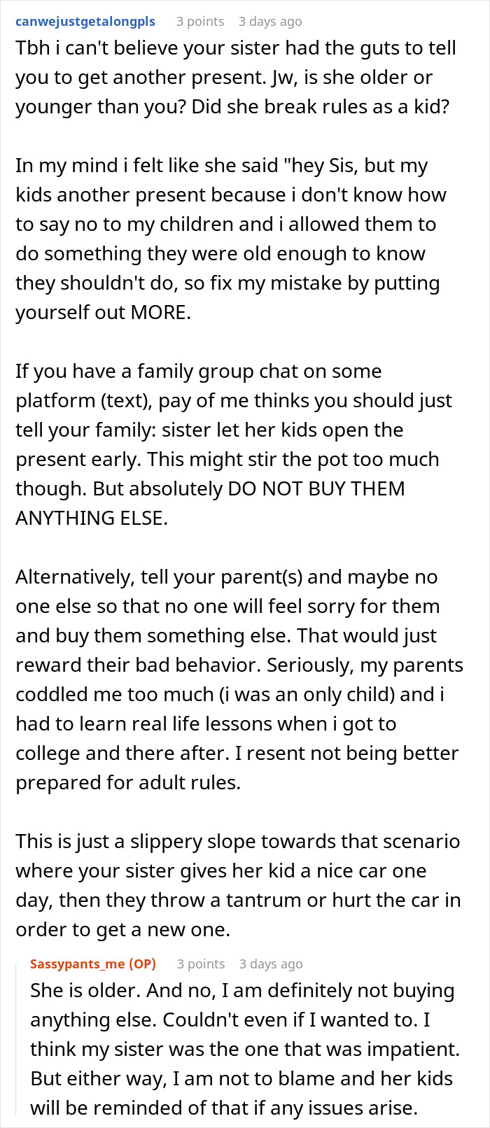 Woman Thinks She Deserves Another Christmas Gift Because She Opened One Early, Gets A Reality Check