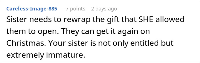Woman Thinks She Deserves Another Christmas Gift Because She Opened One Early, Gets A Reality Check