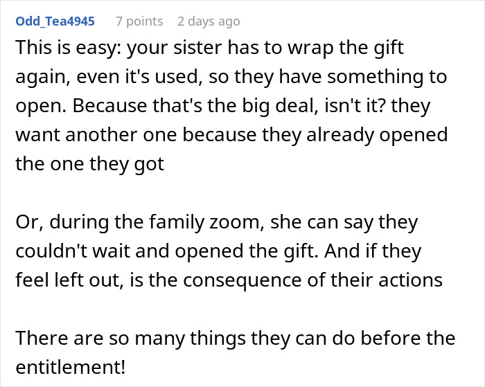 Woman Thinks She Deserves Another Christmas Gift Because She Opened One Early, Gets A Reality Check