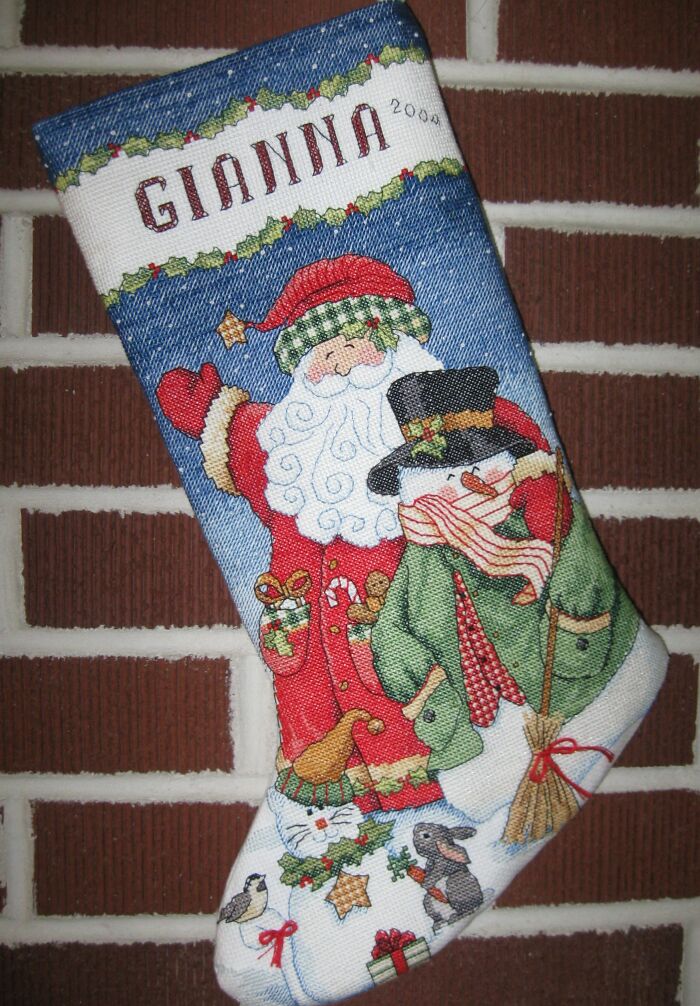 My Mom Has Been Making Needlepoint Christmas Stockings For Our Family For Decades, And Here Are Some Of Her Beautiful Works