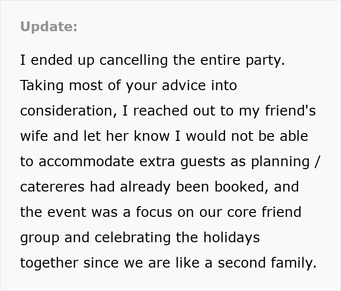 Host Tells Friend&rsquo;s Wife She Can&rsquo;t Invite Random People To Her House, Cancels Xmas After She Does