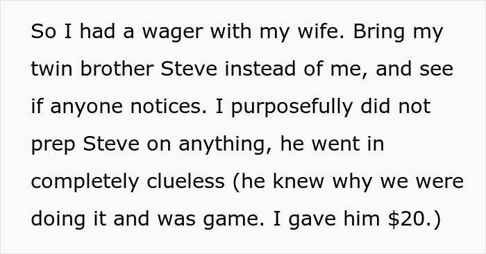 Guy Gets Twin To Replace Him At In-Laws’ Christmas Party, He Just Laughs As Nobody Even Notices Guy Gets Twin To Replace Him At In-Laws’ Christmas Party, He Just Laughs As Nobody Even Notices