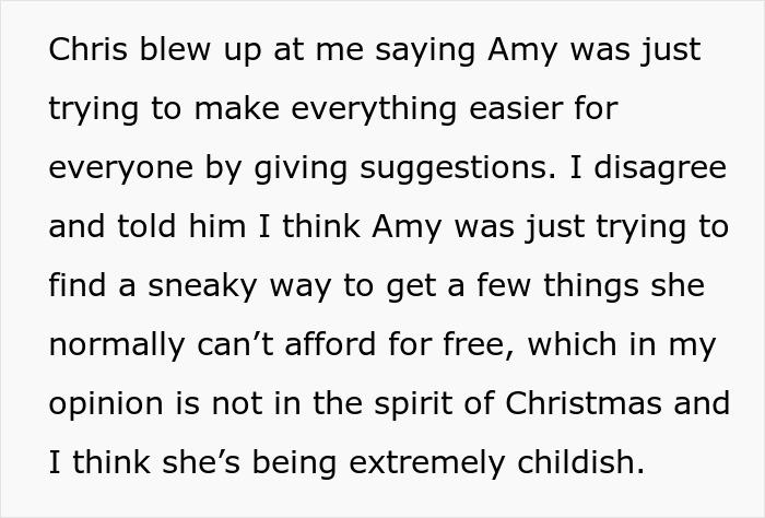 Entitled SIL Demands People Only Gift Pricey Things From Her Christmas List, Mad As Woman Snubs Her