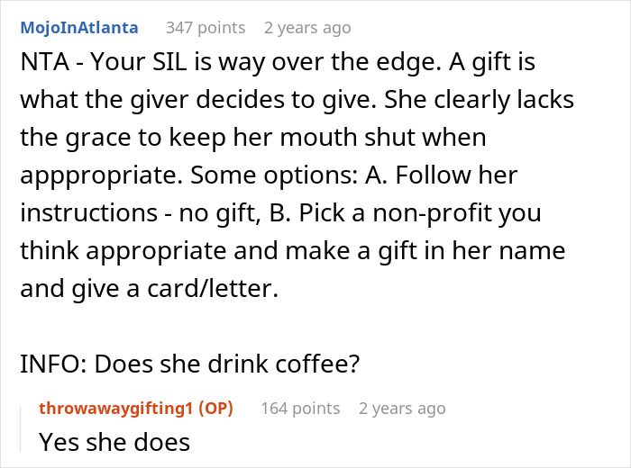 Entitled SIL Demands People Only Gift Pricey Things From Her Christmas List, Mad As Woman Snubs Her