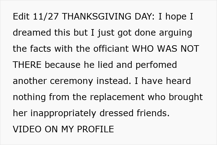 Bride Mortified As Officiant Brings Random Guest To Ceremony, Loses It When She Catches The Bouquet